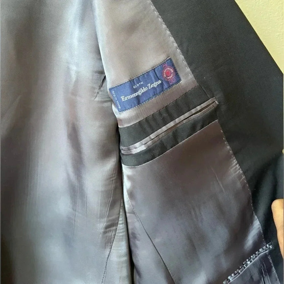 Ermenegildo Zegna Single Breasted Two Button Sports Coat Blazer Slim Fit 44RWool - Picture 9 of 14
